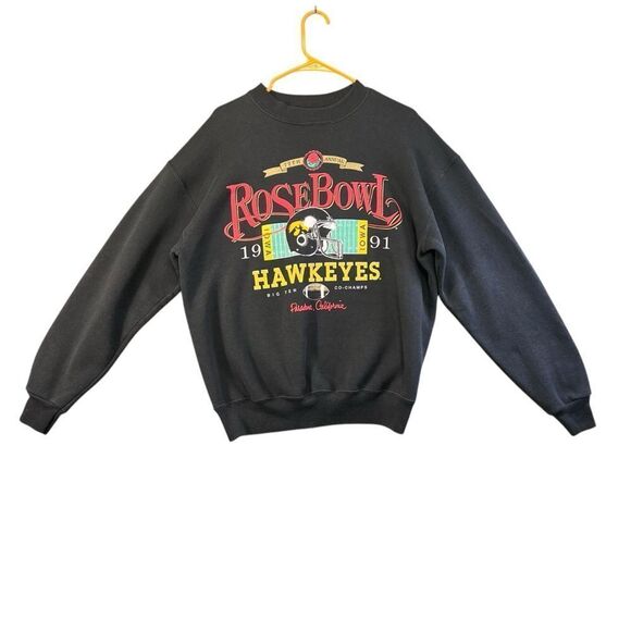 Large Vintage 1991 NCAA Iowa Hawkeyes rose bowl co-champ Football Sweatshirt - Picture 3 of 16
